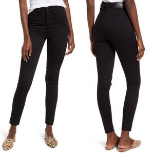 Madewell 11" high rise skinny black jeans